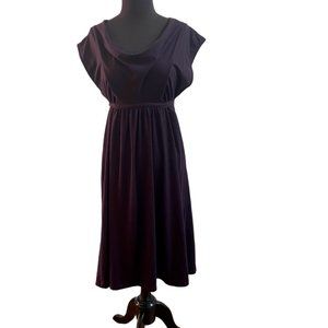 She-Bible Maroon Short Sleeve Cowl Front Dress Size M